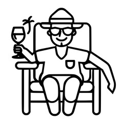 Vacation icon, leisure icon, summer icon, travel icon, beach icon, sun icon, tourism icon, airplane icon, travel destinations icon, family icon, business icon, sunbathing icon, icon, travel, summer,
