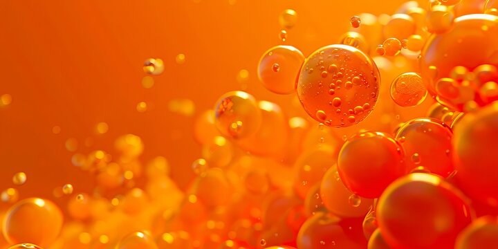 Orange bubbles on an orange background.
