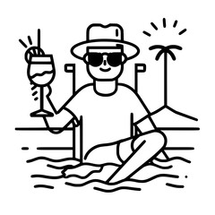 Vacation icon, leisure icon, summer icon, travel icon, beach icon, sun icon, tourism icon, airplane icon, travel destinations icon, family icon, business icon, sunbathing icon, icon, travel, summer,