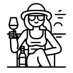 Vacation icon, leisure icon, summer icon, travel icon, beach icon, sun icon, tourism icon, airplane icon, travel destinations icon, family icon, business icon, sunbathing icon, icon, travel, summer,