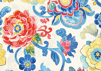 Obraz premium traditional asian art of flowers in chinese and zen mood watercolor painting style