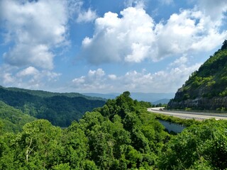 Winding road in the Virginia mountains