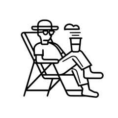 Vacation icon, leisure icon, summer icon, travel icon, beach icon, sun icon, tourism icon, airplane icon, travel destinations icon, family icon, business icon, sunbathing icon, icon, travel, summer,