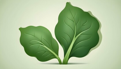 A spinach icon with green leaves upscaled_2