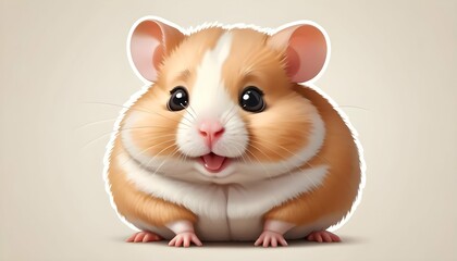A hamster icon with chubby cheeks upscaled_2