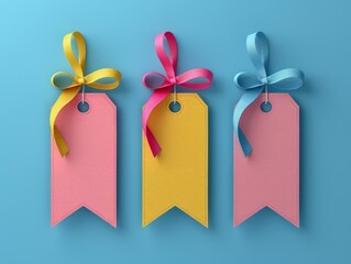 Father's Day sale featuring colorful tags and ribbons to make your celebration festive!