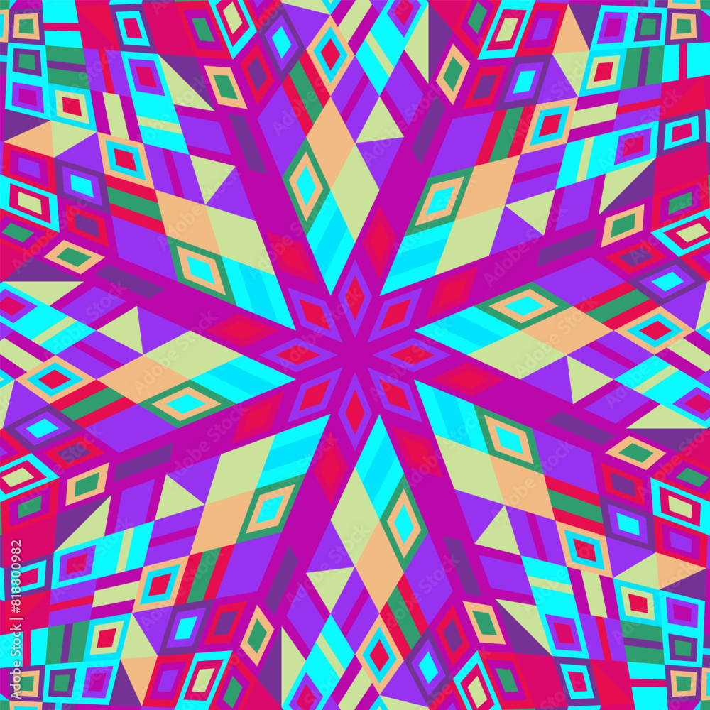 Poster dynamic round tile pattern mosaic background design - abstract colorful vector graphic with geometri