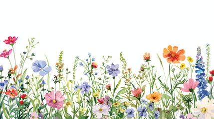 Floral horizontal backdrop decorated with spring mead