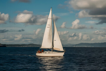Fototapeta premium sailboat on the sea