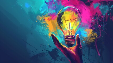 Contemporary business graphic design concept for modern office poster success digital ad