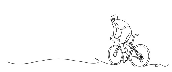 Bicycle sport in lineart style. Bicycle sport illustration for background. © Afandi