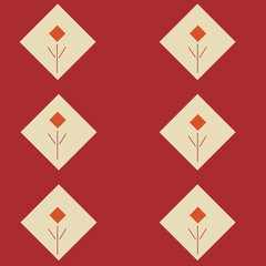 Introducing a sophisticated curtain design pattern in a harmonious blend of light brown and soft yellow hues, elegantly arranged in square shapes.