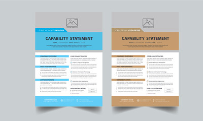 Capability Statement Template Design.