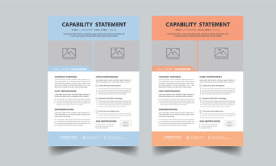 Capability Statement Template Design.