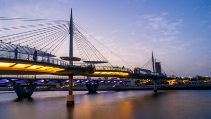 Lusail Pedestrian Bridge at Qetaifan Island of lusail city.