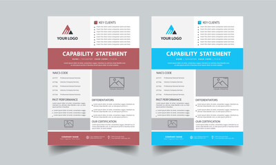 Capability Statement Template Design.