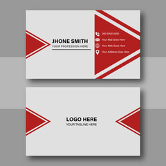 Fototapeta premium Double-sided creative unique business card vector design template. Business card for corporate business and personal use. Vector illustration design, Print ready,