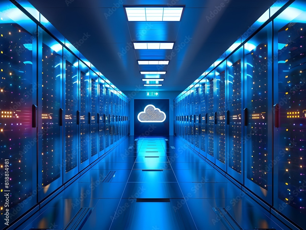 Poster secure cloud backup system protecting critical data against cyber threats for robust enterprise data