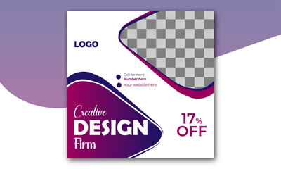creative promotional social media kit vector illustration mockup template