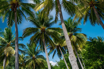 Fototapeta premium palm trees on the beach