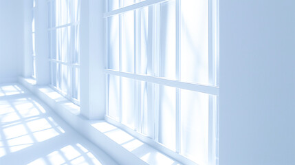 A minimalist close-up shot of window grids,