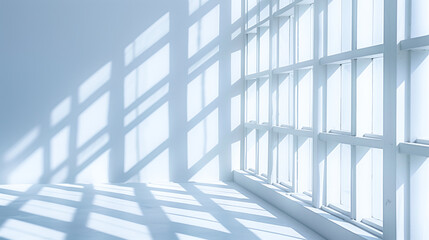 Obraz premium A minimalist close-up shot of window grids,