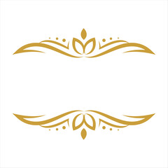 Border Ornament Design Element Gold