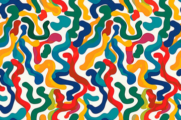 A colorful pattern of lines and curves