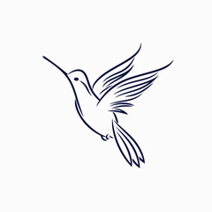 Obraz premium Hummingbird in cartoon, doodle style. Image for t-shirt, web, mobile apps and ui. Isolated 2d vector illustration in logo, icon, sketch style, Eps 10. AI Generative