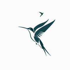 Fototapeta premium Hummingbird in cartoon, doodle style. Image for t-shirt, web, mobile apps and ui. Isolated 2d vector illustration in logo, icon, sketch style, Eps 10. AI Generative