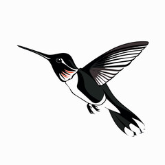 Obraz premium Hummingbird in cartoon, doodle style. Image for t-shirt, web, mobile apps and ui. Isolated 2d vector illustration in logo, icon, sketch style, Eps 10. AI Generative