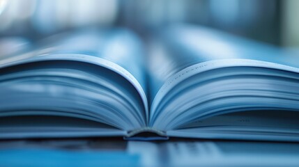 A detailed close-up image showcasing an open book with focus on the central binding, indicating study or research