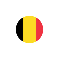 Fototapeta premium Round Belgium country flag design element
