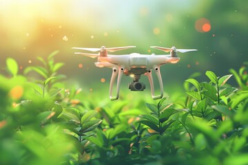 Farming with drone photos supports agriculture, automation, pesticide spraying, and drone illustrations for modern agricultural management.