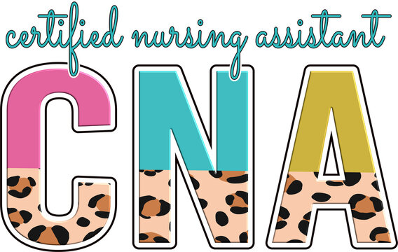 Half leopard cheetah Sublimation png Certified Nursing Assistant Leopard Print Text PNG, Bold Leopard Print CNA Typography PNG, Trendy CNA Design with Animal Print Letters PNG, Stylish Certified Nursi
