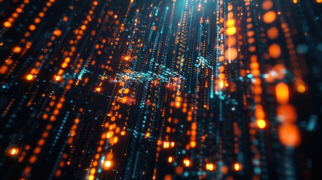 Digital data flow, data transfer rate. future digital concept,