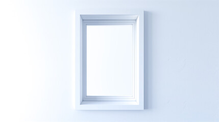 A single window frame isolated against a white background