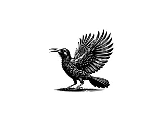 Obraz premium Crow Vector Illustration for Dark Designs and Mysterious Art