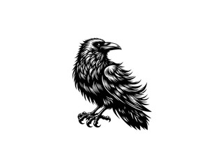 Crow Vector Illustration for Dark Designs and Mysterious Art