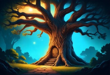 Enchanting Fairy Door in a Tree Trunk (168)