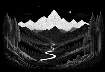 mountains in dark view (209)