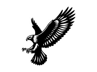 Obraz premium Majestic Hunter: Hawk Vector Illustration for Wildlife Designs and Powerful Art