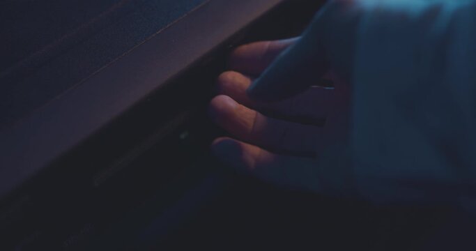 Playing a VHS tape in a VCR video recorder