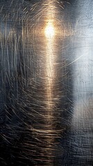 Light Shining Through Brushed Aluminum Surface. Generative AI