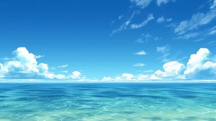 Obraz premium 透明度抜群の海 Generative AI