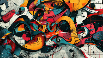 Abstract art with overlapping lines and confusing figures representing a troubled mind.