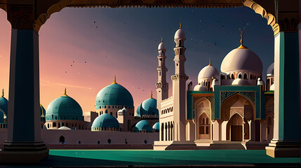 Islam - Mosque Illustration Background