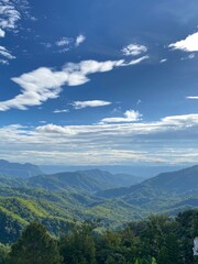 Naklejka premium clouds over the mountains