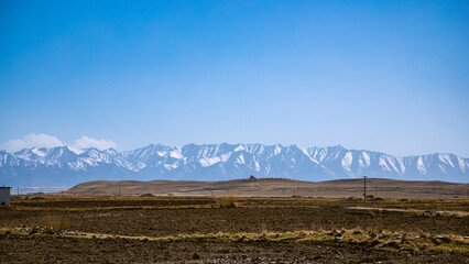 Shandan Military Horse Farm, Zhangye City, Gansu Province-Snowy Mountains and Pastures of Qilian Mountains