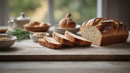 Fototapeta na wymiar Römerbrot - Roman-style bread.